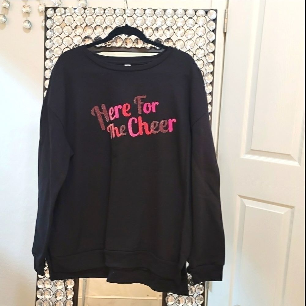 Herefor the Cheer Black XXL Sweatshirt black